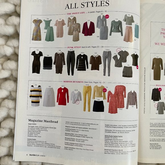 Burda Style Magazine 02/2014 English Uncut Sewing Patterns. - Picture 3 of 10
